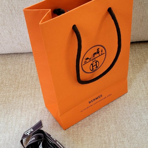 Authentic Hermès Shopping Bag with Ribbons - Picture 1 of 7